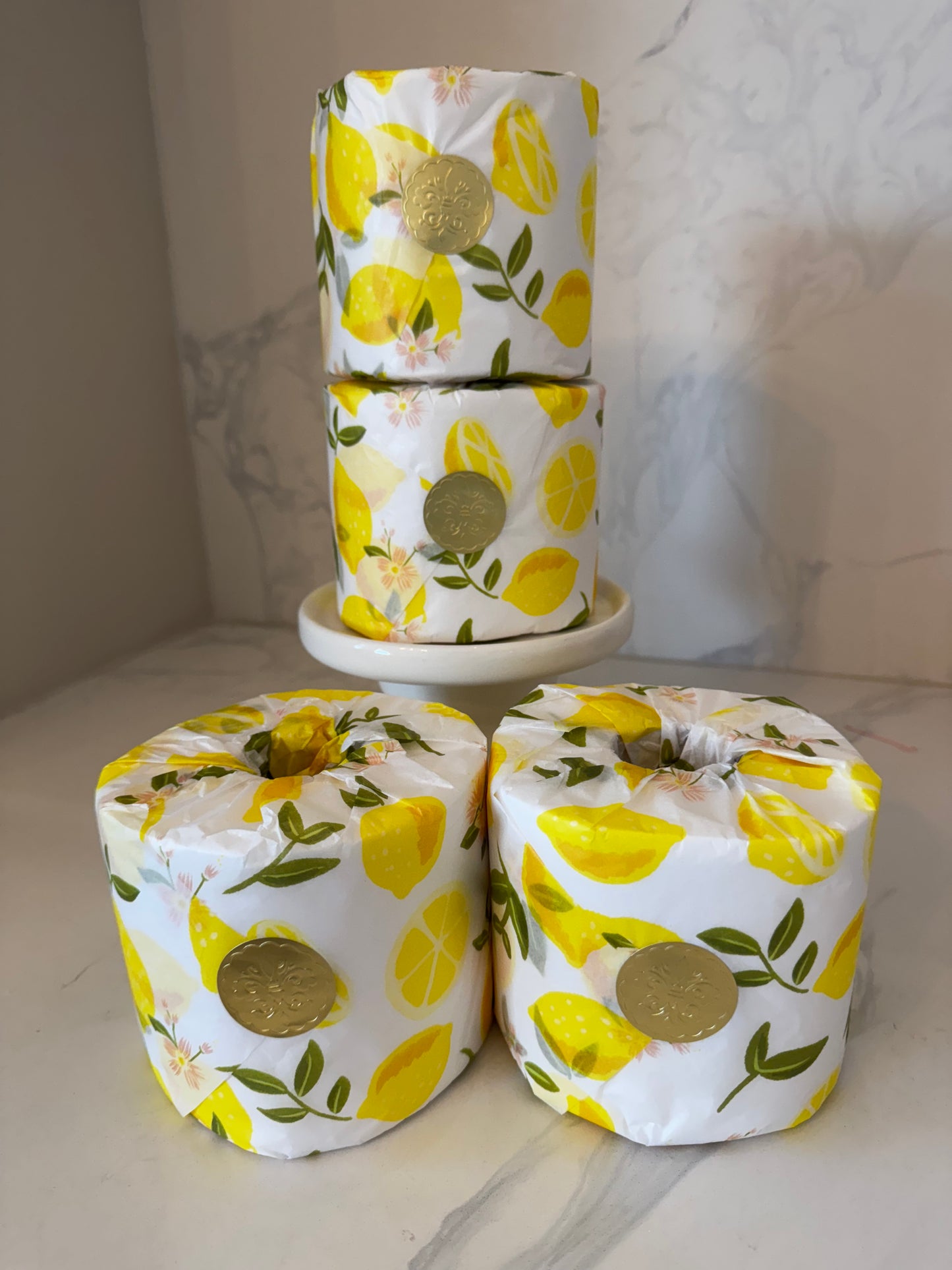 Lemon Wrapped Bathroom Toilet Tissue